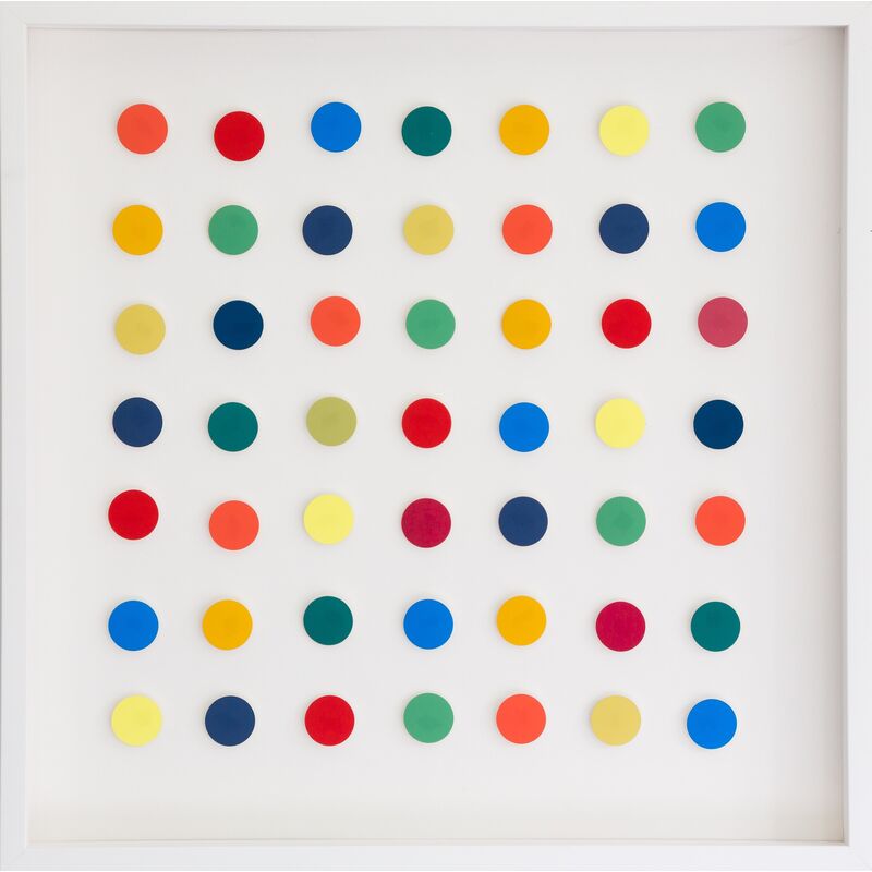 Dawn Wolfe, Rainbow Square Dot Collage