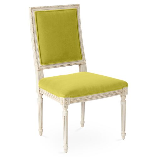 Exeter Side Chair, Chartreuse Velvet~P77368823