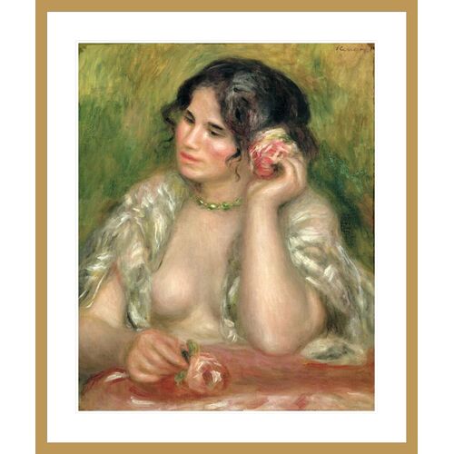 Gabrielle with a Rose by Pierre Auguste Renoir Framed Print Gabrielle with a Rose by Pierre Auguste Renoir Framed Print