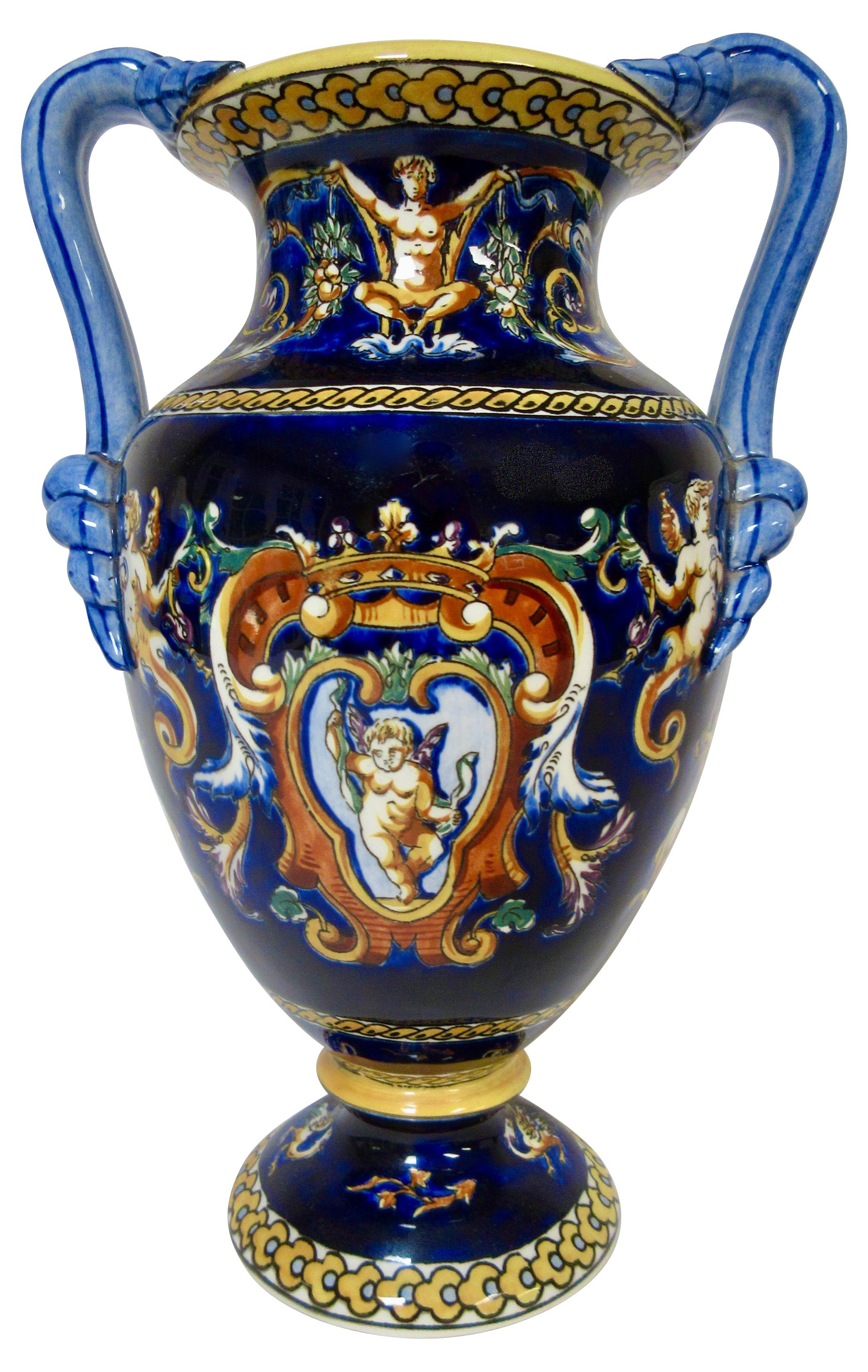 Gien French Faience Trophy Vase~P77623444