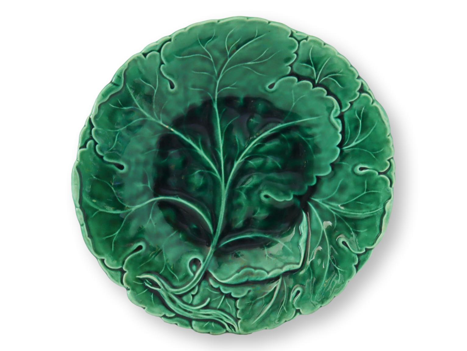 Minton's Majolica Cabbage Leaf Plates~P77675003