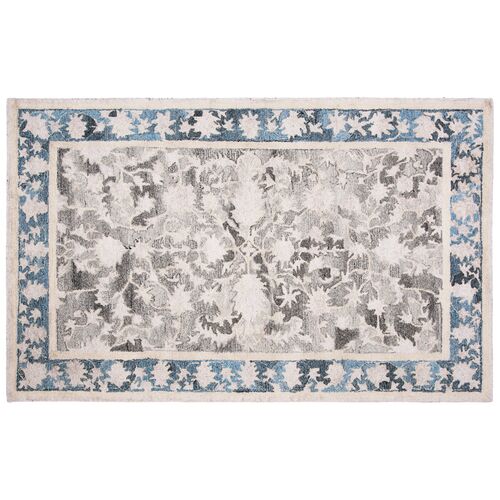 Mabel Hand Tufte Rug, Beige/Blue