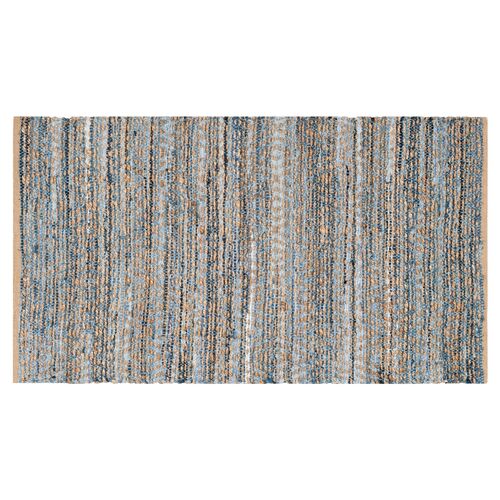 Capshaw Flat-Weave Rug, Natural/Blue