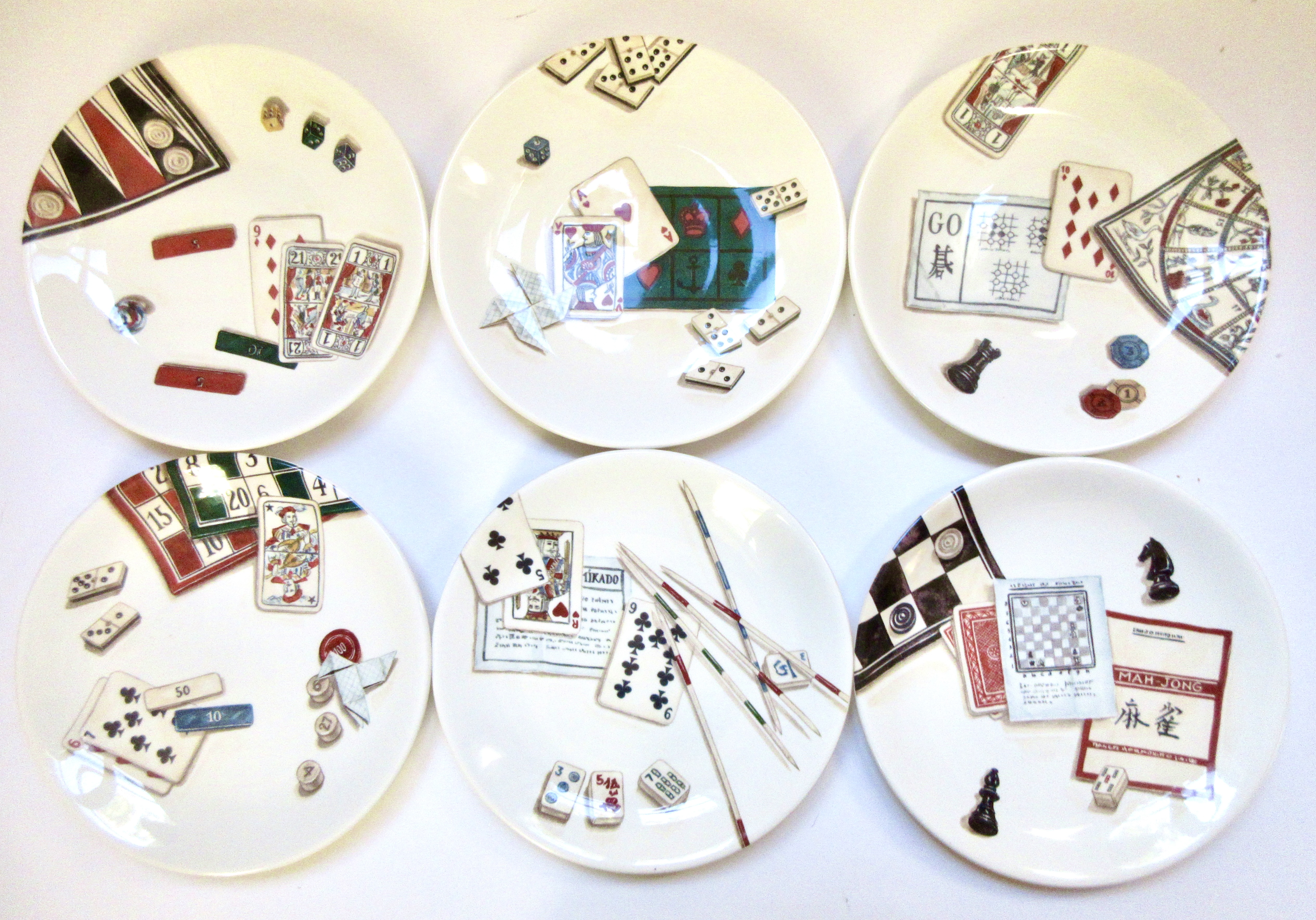 Gien Games Canape Plates S/6~P77672066