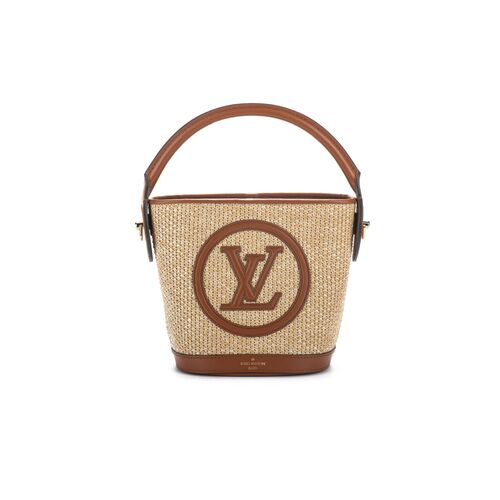 Vuitton BNIB Raffia Shoulder Bag Black - Vintage Lux