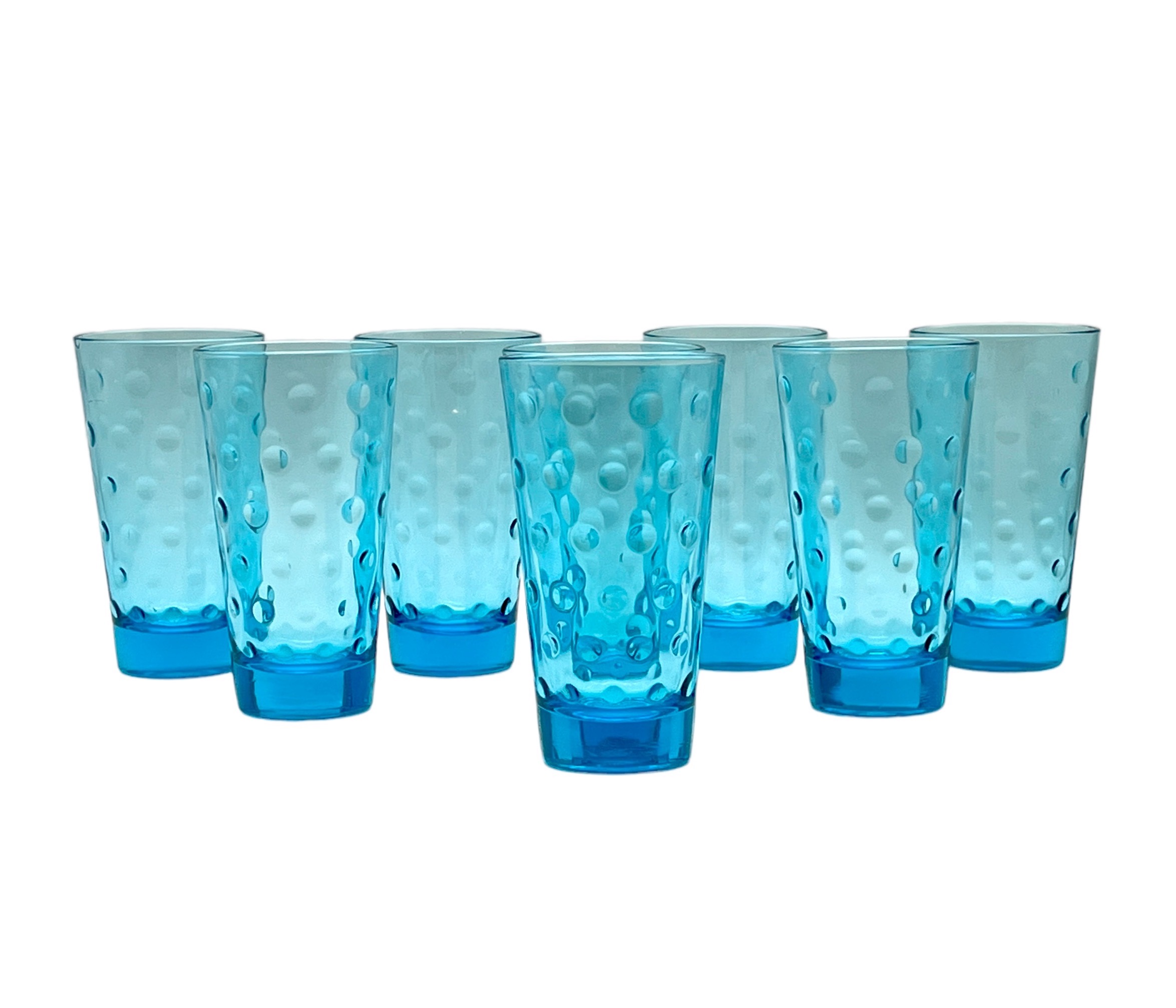 C. 1960s Light Blue Dots Tumbler Glasses~P77659659