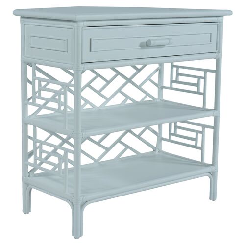 Chippendale Side Table, Light Blue~P77552368