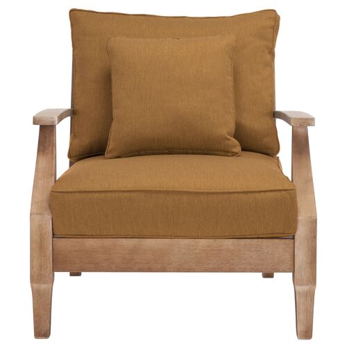 Orin Outdoor Eucalyptus Patio Armchair