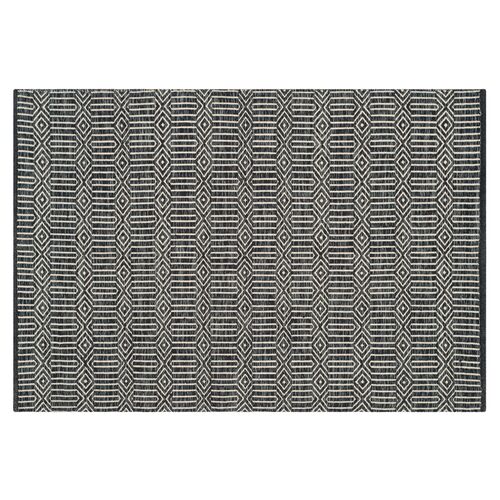 Wickham Flat-Weave Rug, Ivory/Dark Gray~P77202343