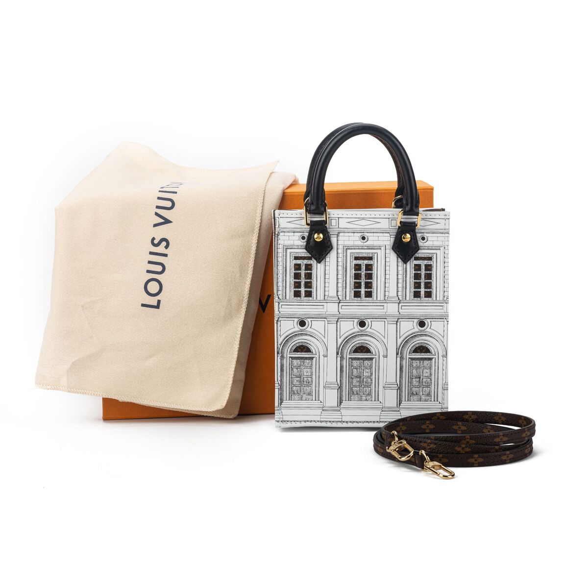 Vuitton Lim.Ed. Fornasetti Mini Sac Plat