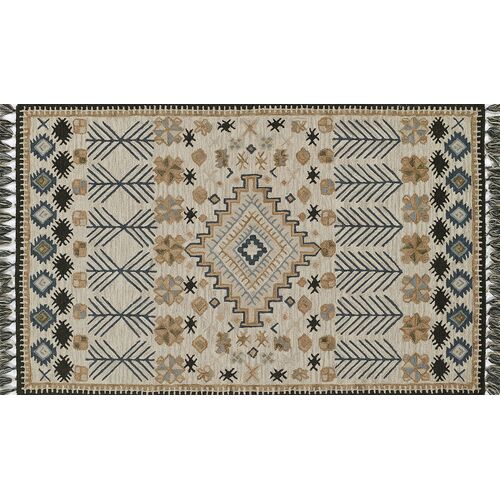 Everett Hand Tufted Wool Rug, Ivory