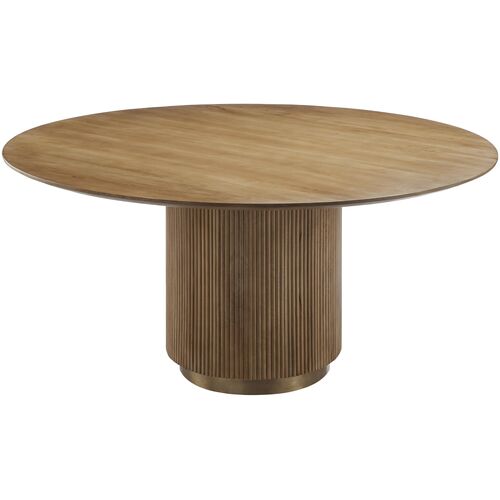 Ferrus 60" Round Wooden Dining Table