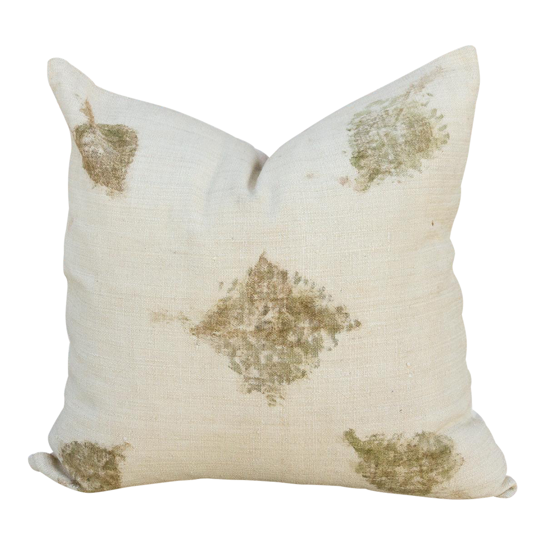 Chandra Leaf Printed Organic Silk Pillow~P77651812