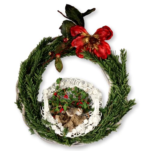 Wreath w/19th Century Porcelain Basket~P77662900