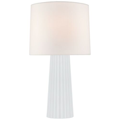 Danube Medium Table Lamp, White Glass