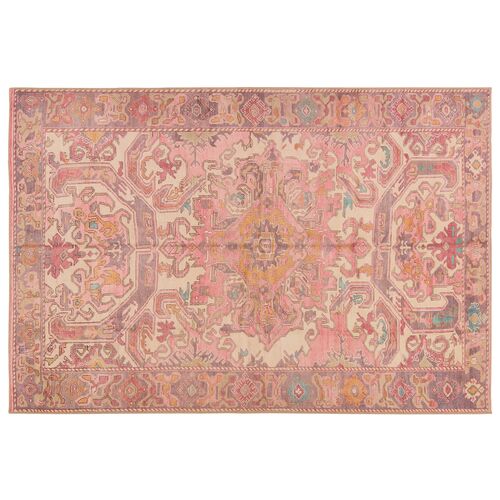 Vibe by  Elanor Medallion Pink/Purple Area Rug