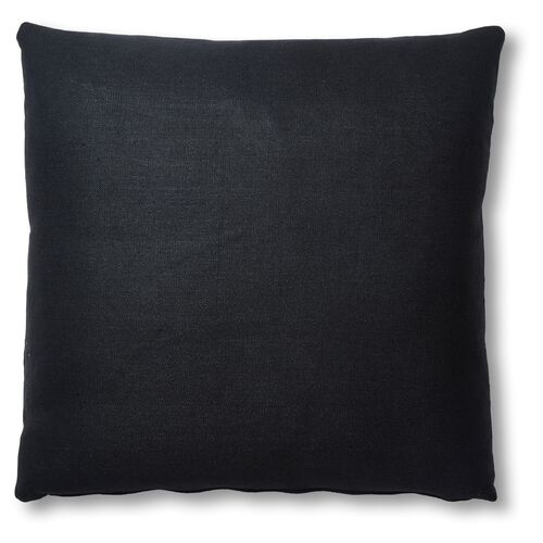 Hazel Pillow, Black Linen~P77483377