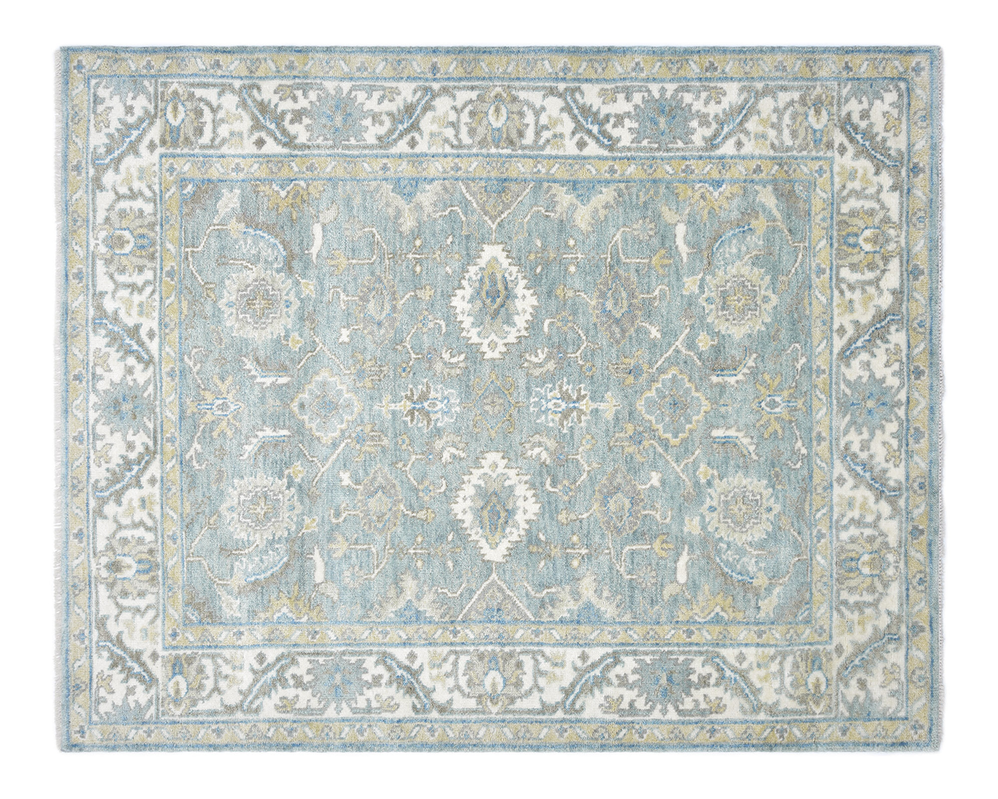 Claire Hand-Knotted Rug, Blue Claire Hand-Knotted Rug, Blue