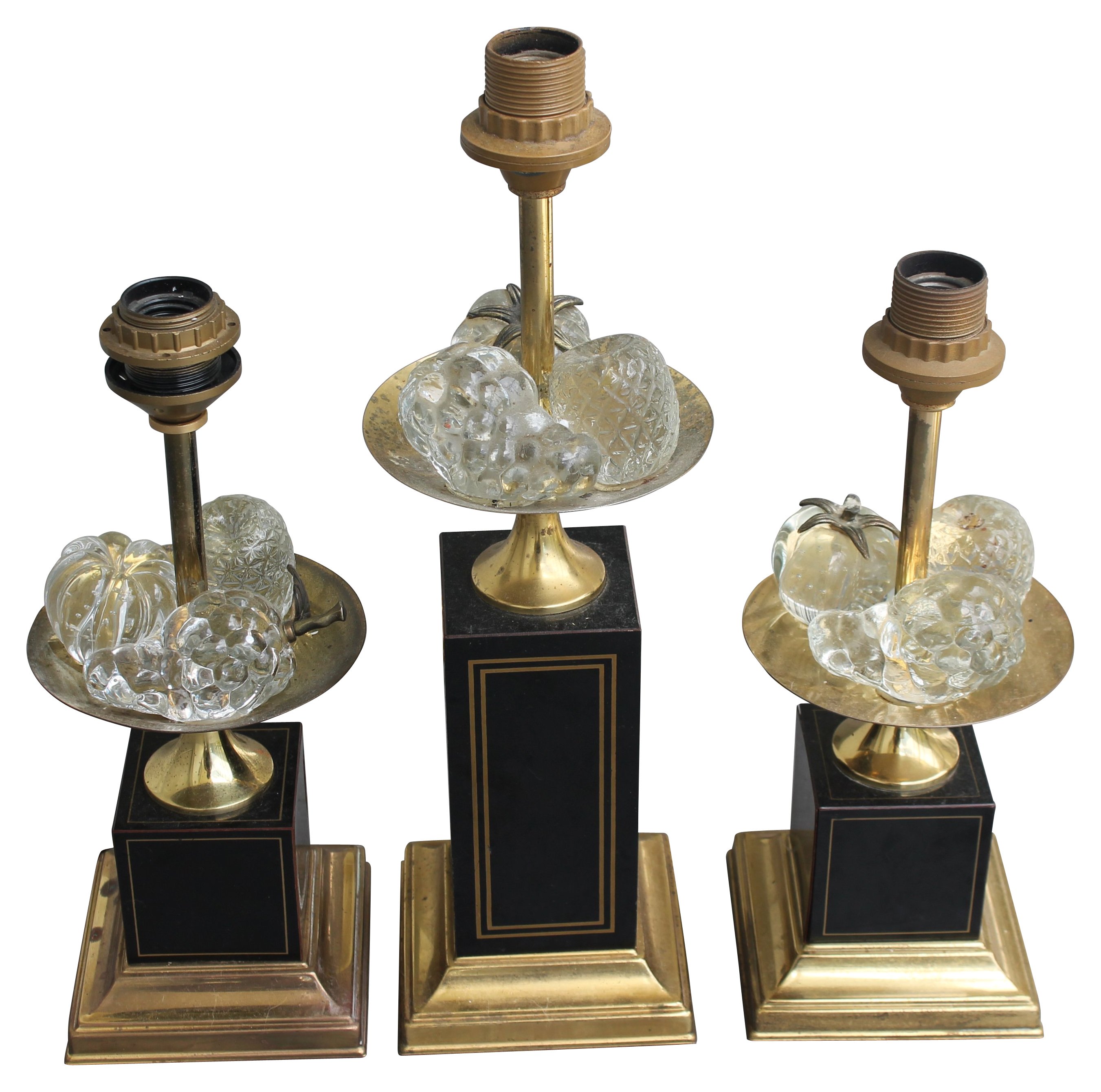 Maison Charles Crystal Fruit Lamps, S/3~P77473093