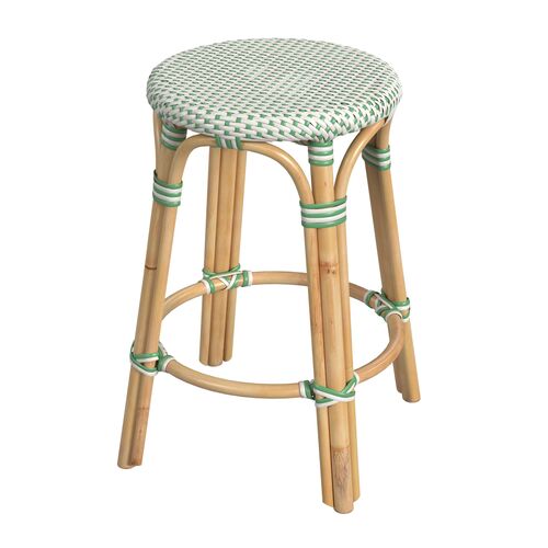 Kye 24" Rattan Round Counter Stool