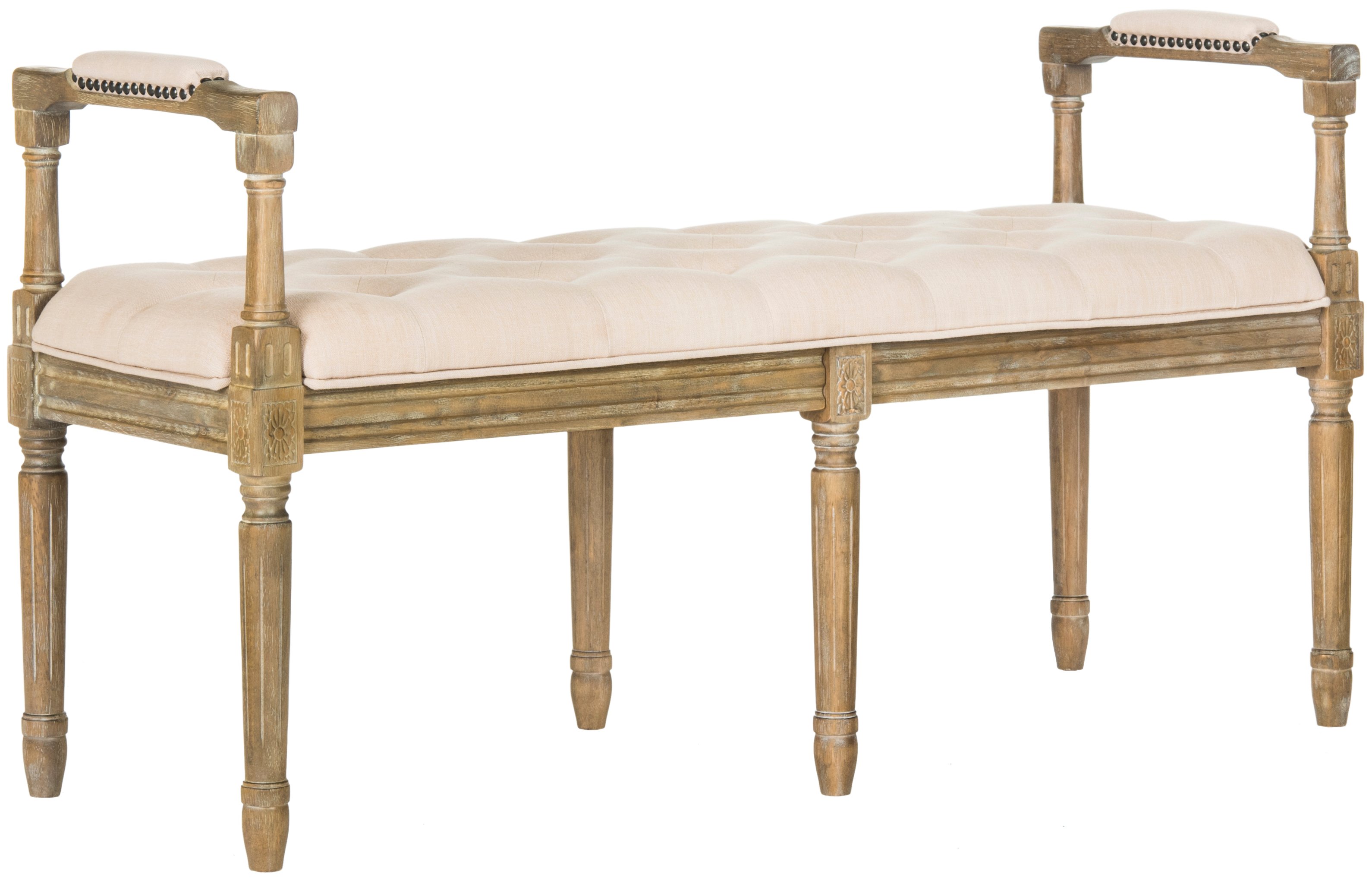 Leilani Bench Beige Linen One Kings Lane
