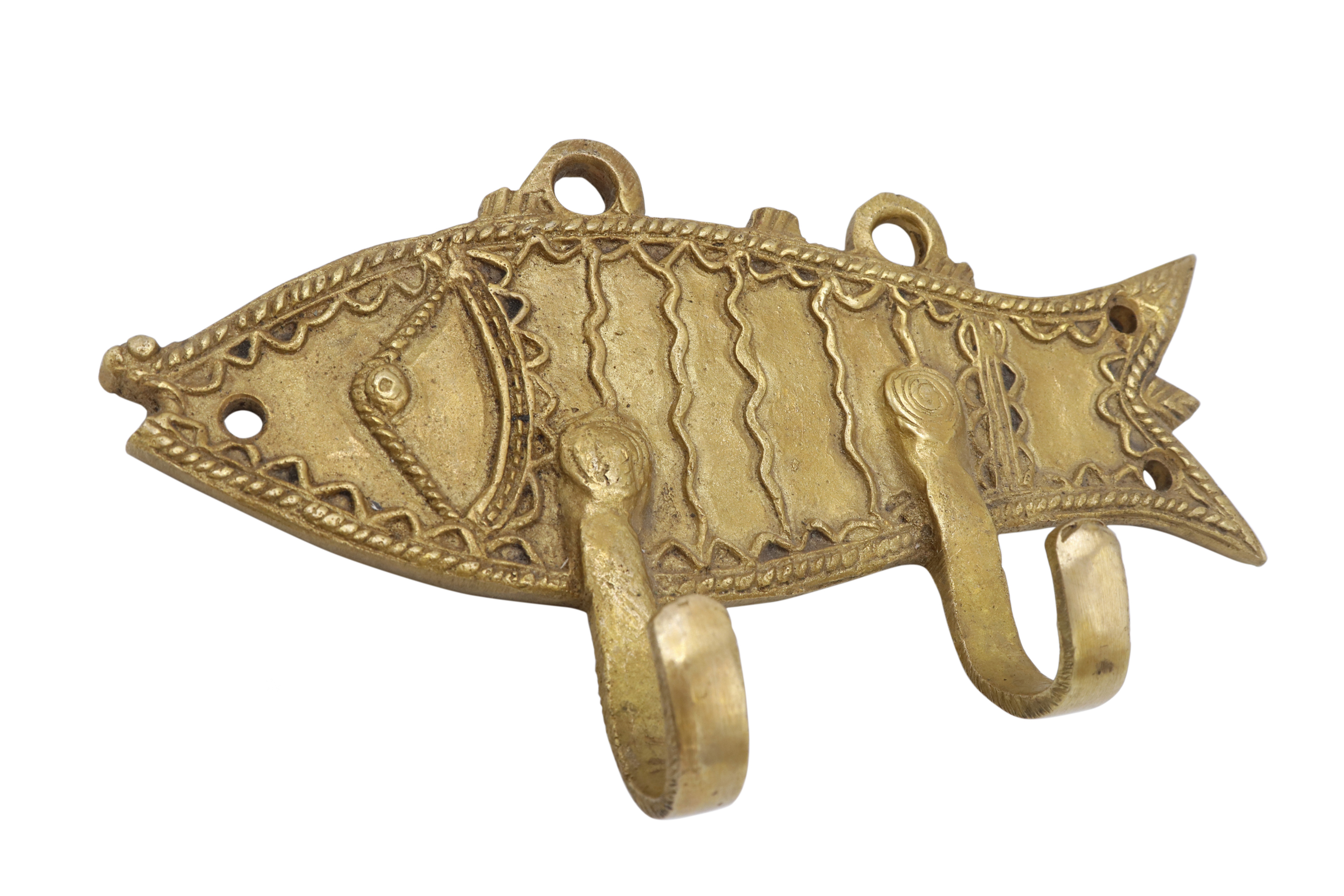 Bohemian Brass Fish Wall Hooks~P77671846