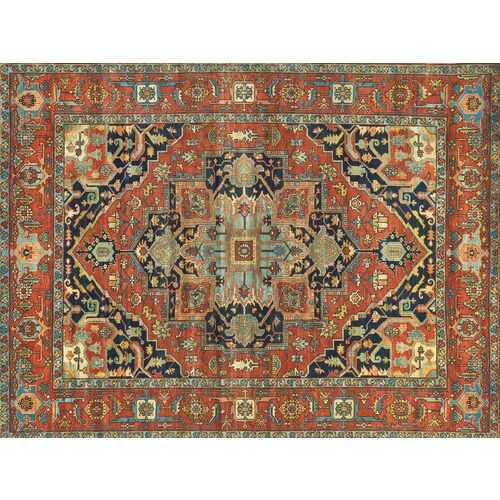 Antique Weave Serapi hand-knotted Rug, Rust/Navy~P77649856