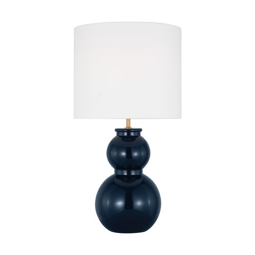 Buckley Medium Table Lamp, Gloss Navy