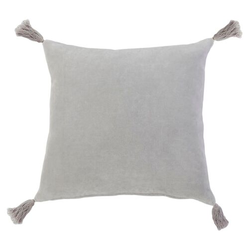 Bianca 20x20 Pillow, Light Gray Velvet~P77532172