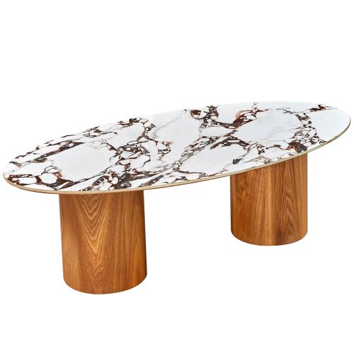 Jules Ceramic Oval Coffee Table