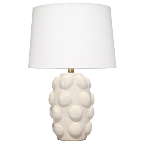 Silas Ceramic Bubble Table Lamp, Cream