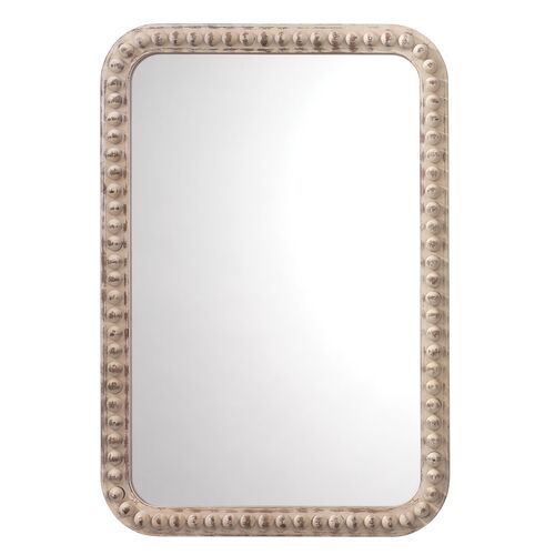 Audrey Rectangle Wall Mirror, White Wash~P77613867