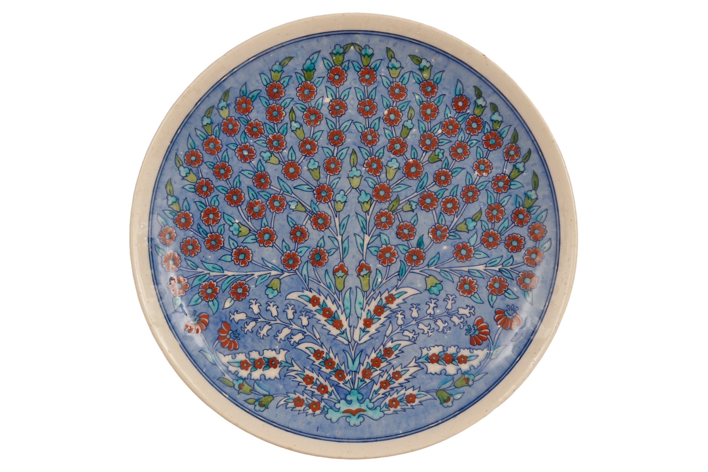 Turkish Iznik Tree of Life Plate~P77697868