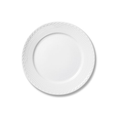 White Half Lace Dinner Plate, 10.75"~P61460874