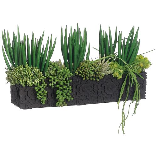 19" Agave & Senecio Arrangement, Faux~P77454121