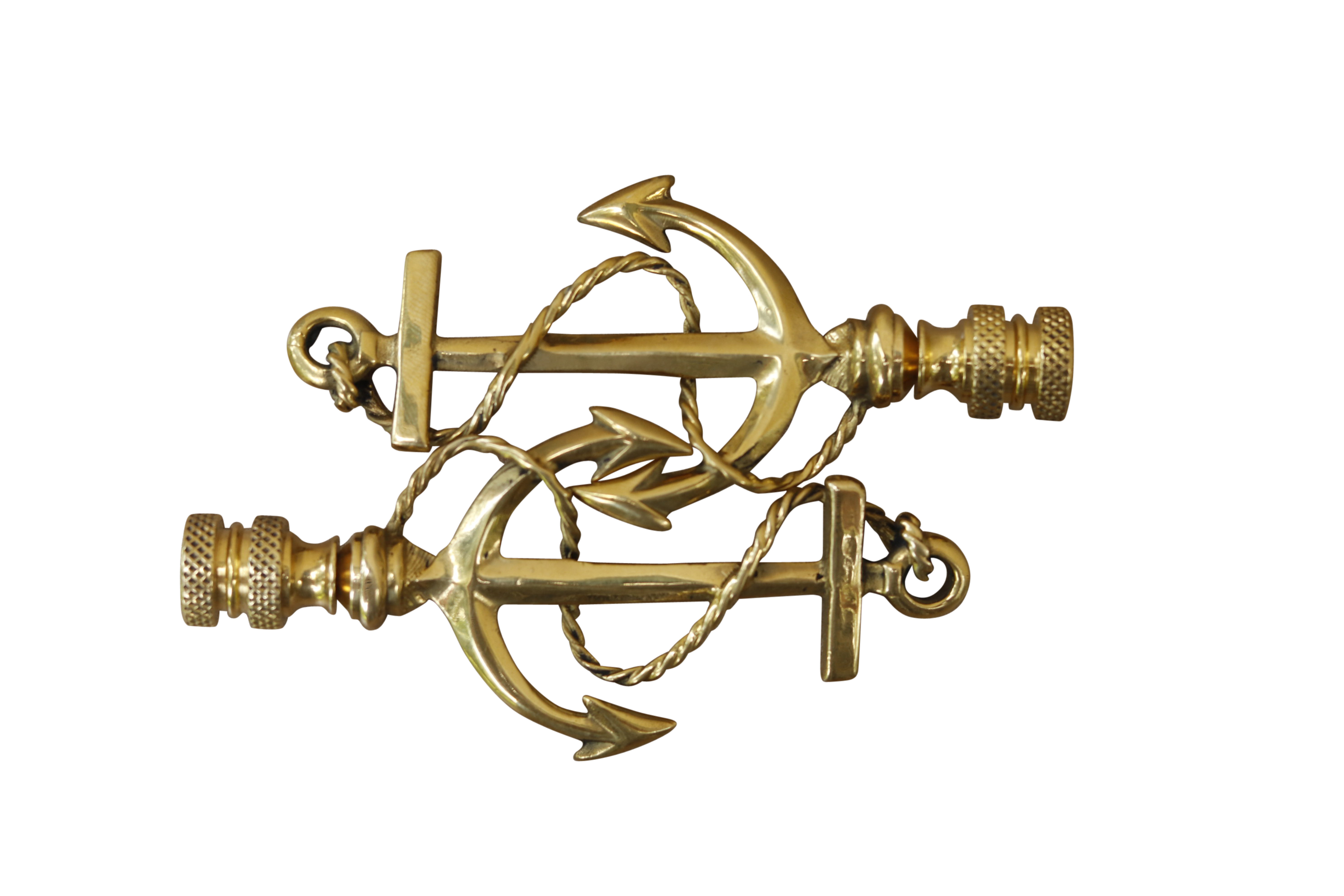Brass Anchor Lamp Finials - a Pair~P77671849