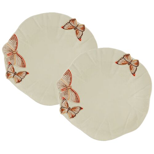 S/2 "Cloudy Butterflies" By Cláudia Schiffer Chargers, Multi