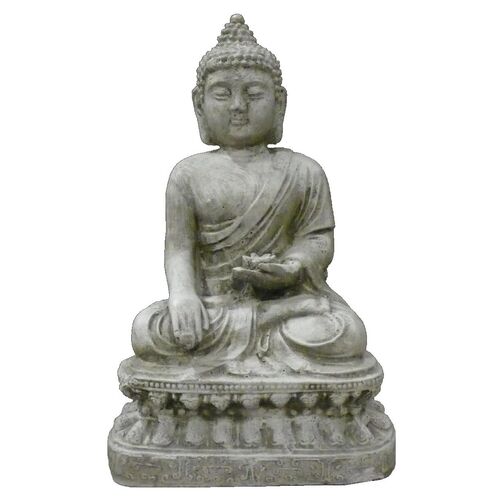 19" Seated Lotus Buddha, Alpine Stone~P76776498