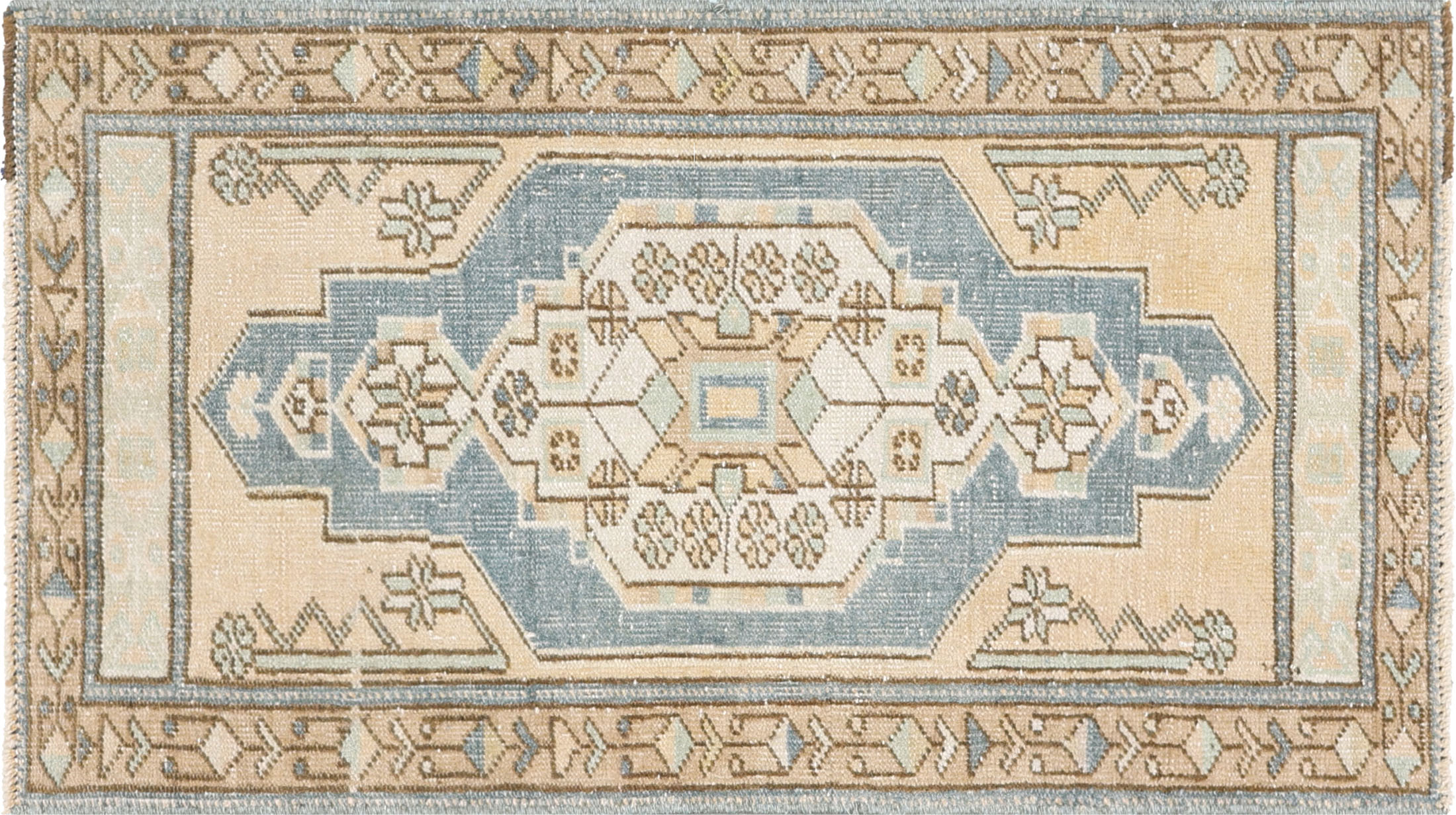 1960s Turkish Oushak Yastic - 1'9" x 3'~P77735980