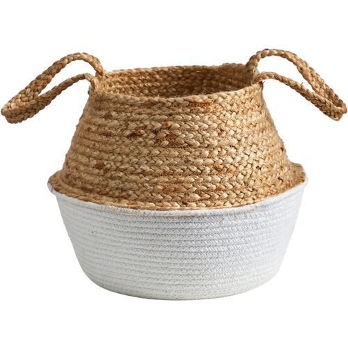 Cotton & Jute Woven Basket~P111113197