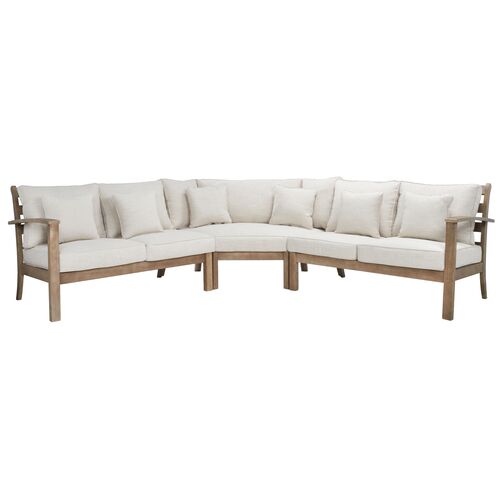 Niko Outdoor 3-Pc Sectional Sofa