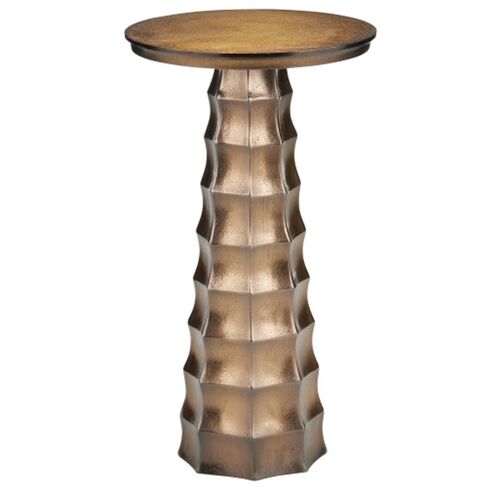 Gridiron Aluminum Drinks Table, Antique Brass