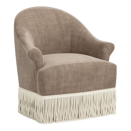 Marie Swivel Chair, Velvet