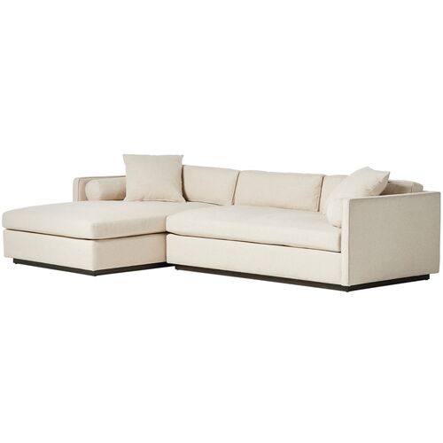 Valleta 2pc Sectional Left-Facing Chaise, Natural Performance