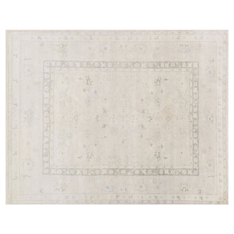 Neville Hand-Knotted Rug, Silver
