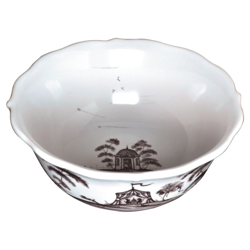 Country Estate Cereal Bowl, White/Black
