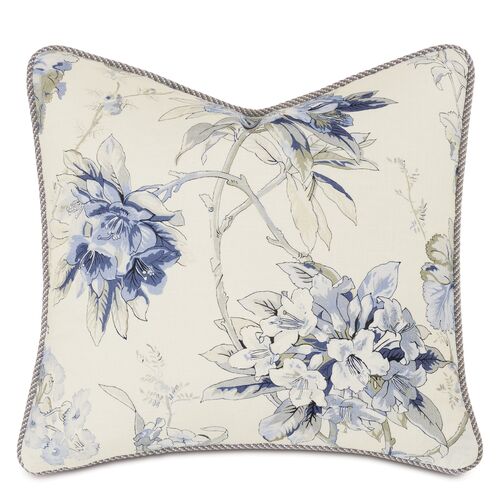 Liesl 20x20 Floral Pillow, Blue~P77620186