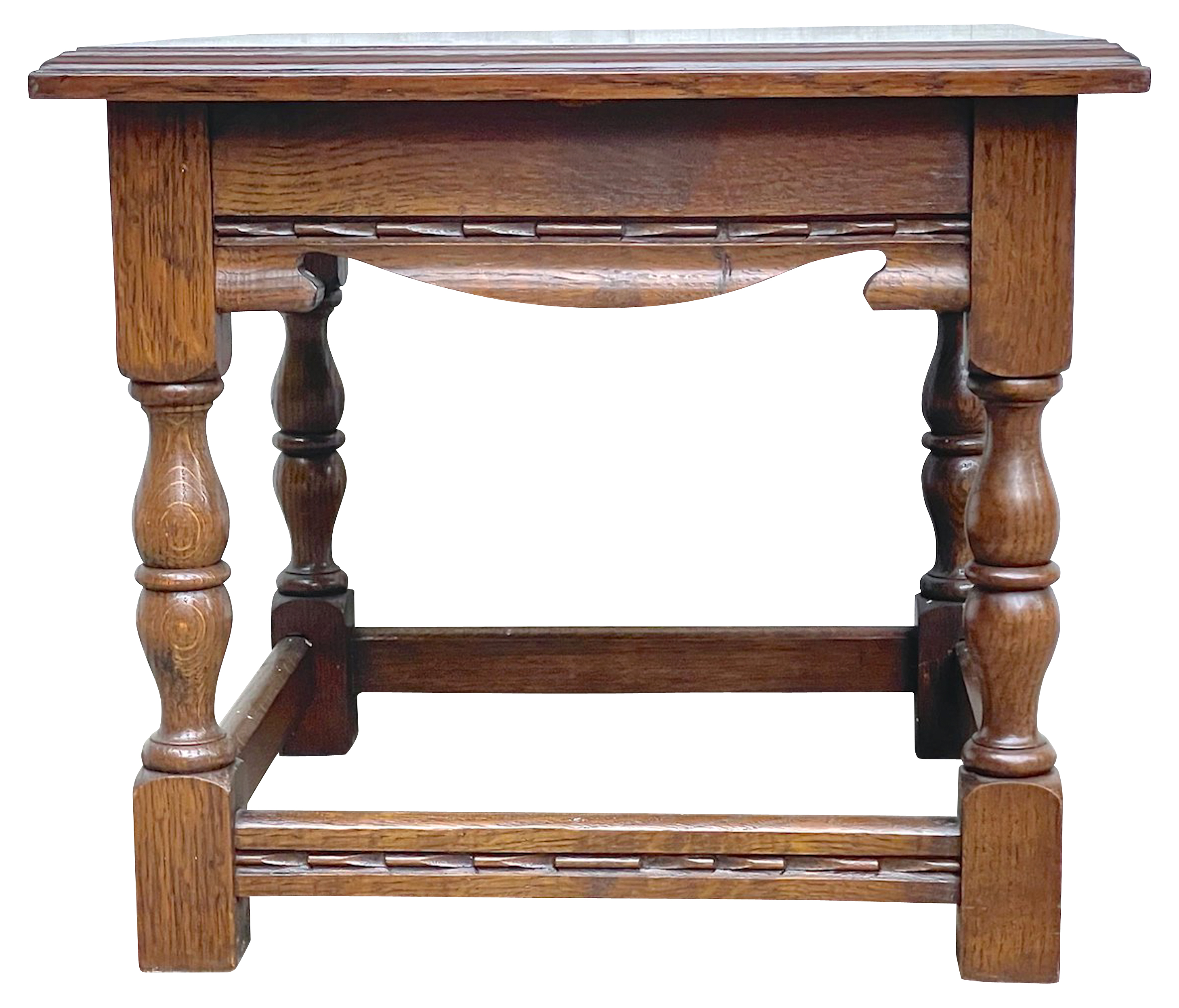 Carved Jacobean Style Wood Side Table~P77622668