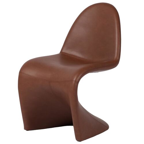 Tucker Leather Dining Chair, Sierra Saddle