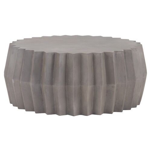 Gina Outdoor Concrete Coffee Table, Dark Gray~P77592990